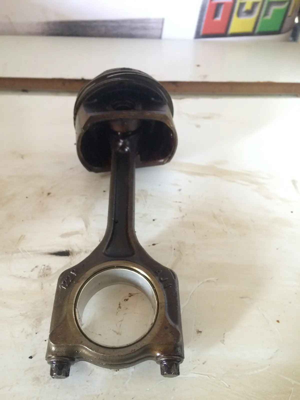 2008 N12 N12b14 8Fs Mini Peugeot Citroen 1.4 16V Petrol Engine Piston With A Connecting Con Rod 2