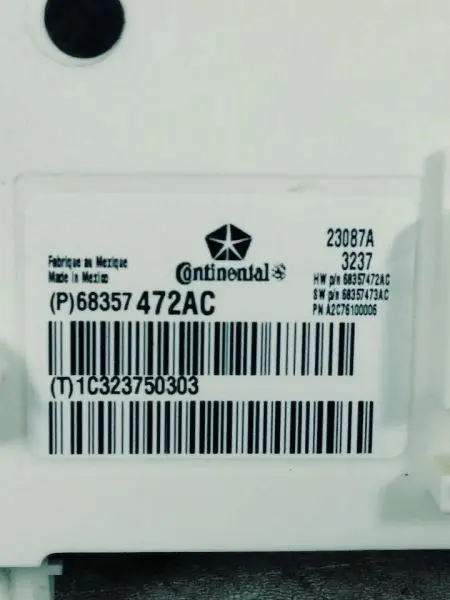 2018 Ram2500 Body Control Module. Part Number 68357472Ac 2