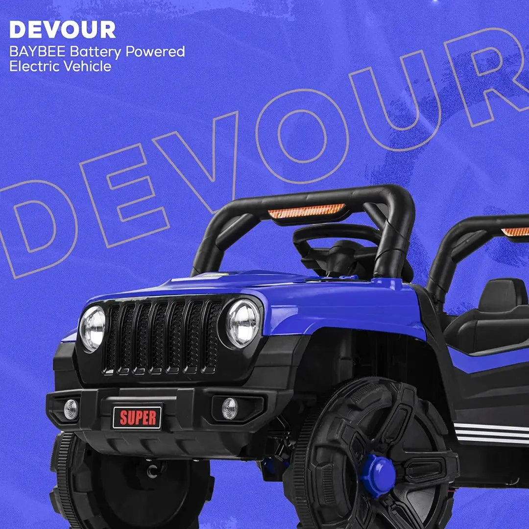 Devour Kids Battery Powered Jeep Car With Remote Control Ride On Toys For 5 Year Olds Toodler/Kids | Electric Ride On Vehicle With Foot Accelerator, Music, Led Headlights, Suitable For Children's Boys & Girls 3 - 8 Years 2