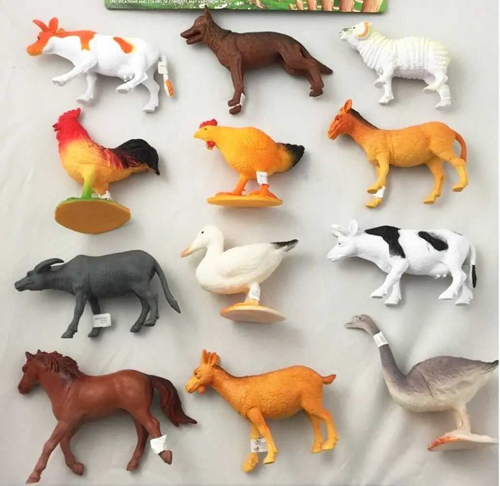 Play Rubber 6 Inch Farm Animals 1