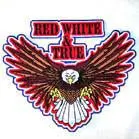 Jumbo Back Patch Red White True Eagle 1