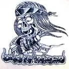 Jumbo 10 Inch Embroidered Patch Night Rider Scull 1