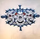 Jumbo 11 Inch Patch Triple Scull Barbed Wire 1