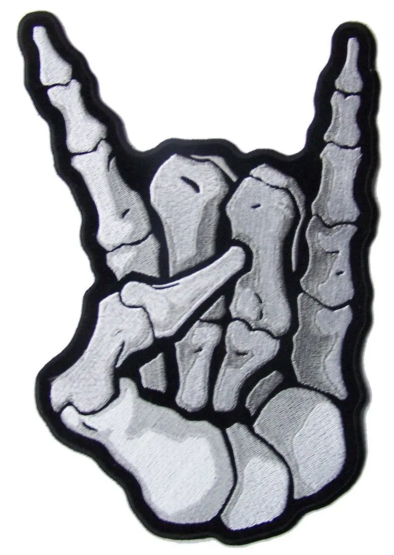 Jumbo Skeleton Bones Hang Loose  Embroidered Patch 11 Inch 1