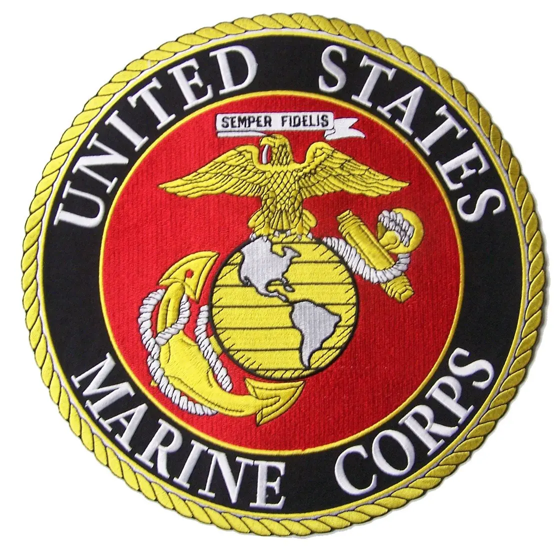 Jumbo United States Marines Usmc  Embroidered Patch 10 Inch 1