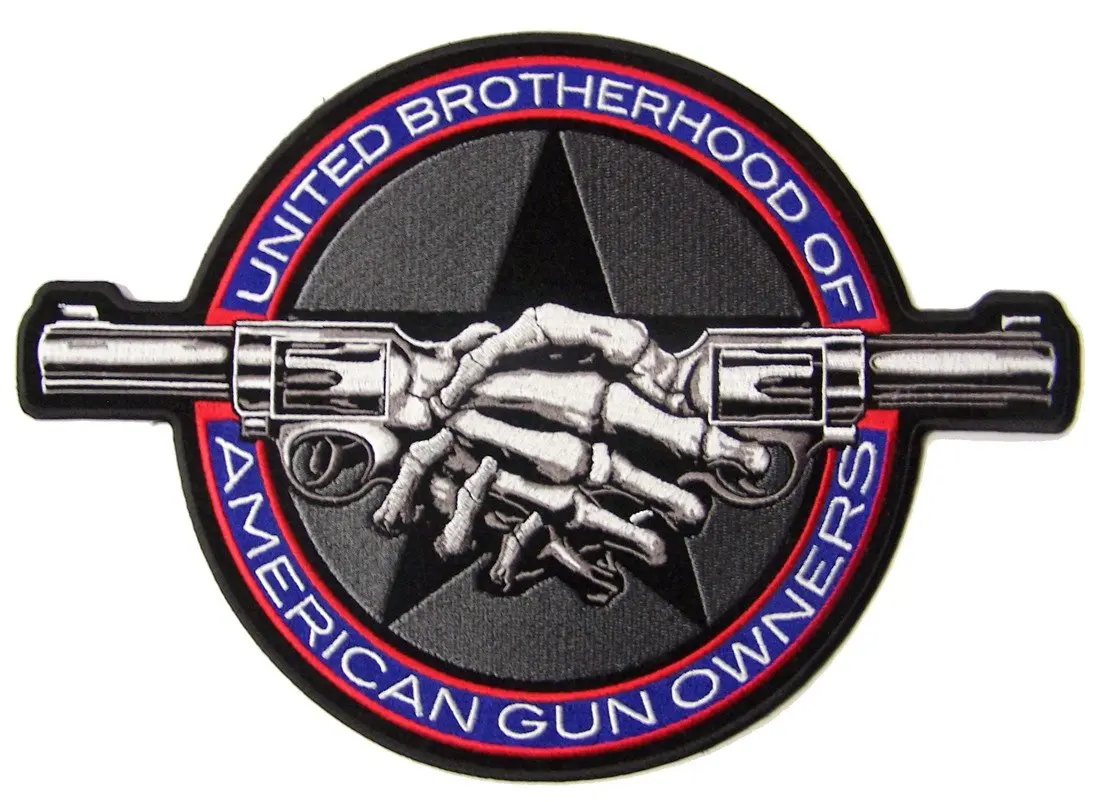 Jumbo United Brotherhood Gun Shake  Embroidered Patch 11 Inch 1