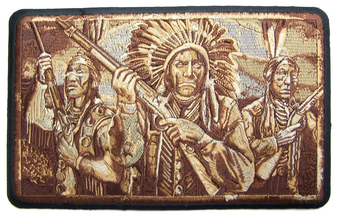 Native Homeland Security Jumbo Embroidered Patch 10 Inch 1