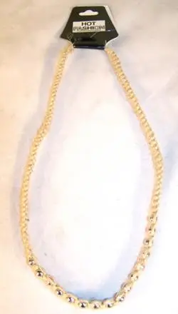 Hemp Necklace With Silver Ball Beads 1