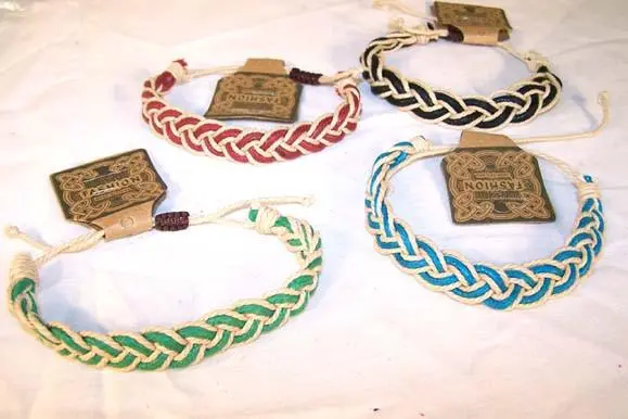 Braided Hemp Asst Color Rope Bracelets 1