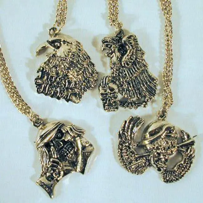 Assorted Biker Pendant On Chain Necklace 1