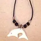 Bone Dolphin Rope Necklace 1