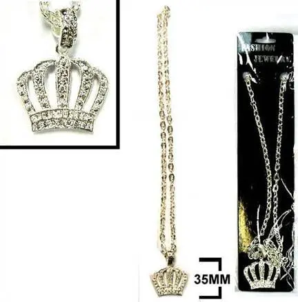 Heavy Bling Bling King Crown Necklace 1