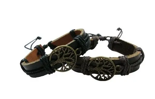 Tree Of Life Leather Bracelet (Sold By The Piece Or Dozen) 1