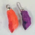 Colored Rabbit Foot Keychain (Assorted 12 Pc Lot) 1