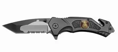 Police W Car Folding Lock Blade Knife 1