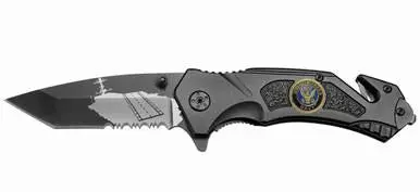 Navy W Ship Folding Lock Blade Knife 1