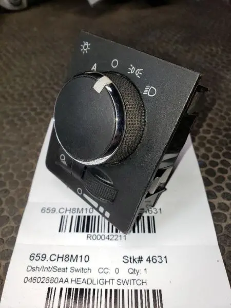 2010 Ram1500 Headlamp Switch. Part Number 04602880Aa 2