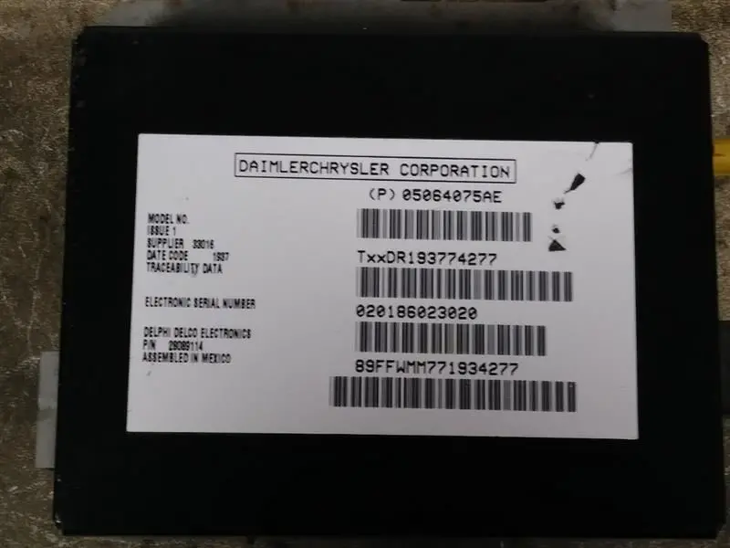 2008 Dodge Ram4500 Satellite Radio Receiver Module. Part Number 05064075Ae 1