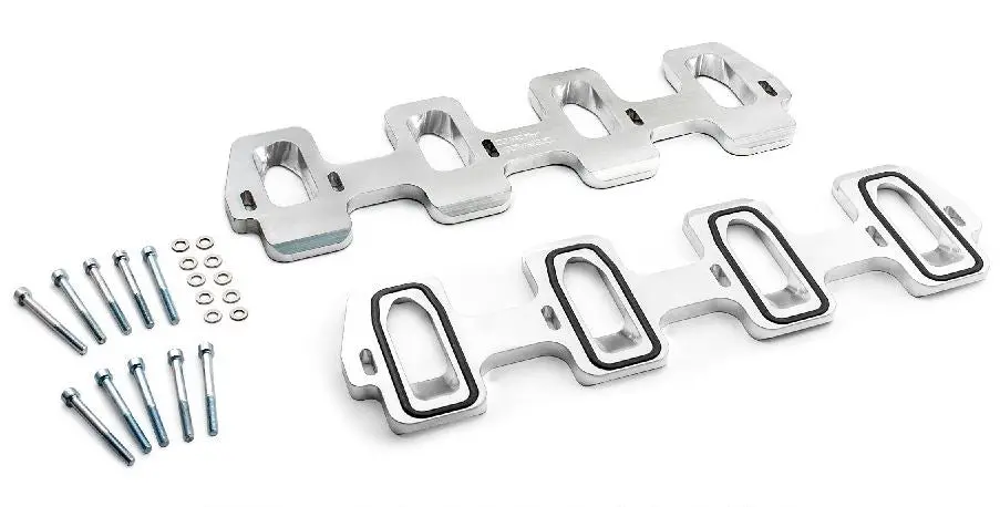 Ls3 Rectangle Port Intake To Ls1 Cathedral Port Head Adapters - Billet Aluminum 1