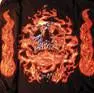 Metal Flaming Skull Long Sleeve Black Tee Shirt 1
