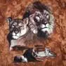 Lion Tiger Dyed Long Sleeve Tee Shirt 1