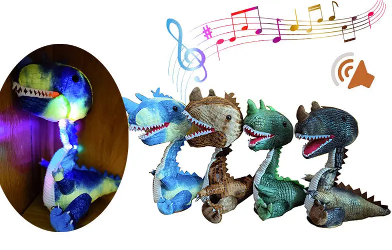 14" Light Up Dancing Voice Mimicking Dinosaur ( Sold By The Piece) 1