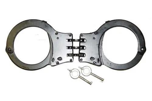 Black Hinged Security Handcuffs 1