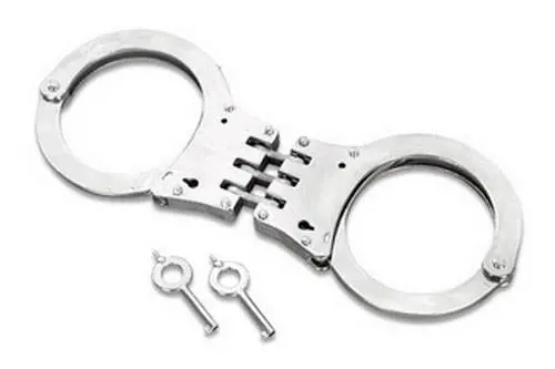Nickle Chrome Hinged Security Handcuffs ( Green Box ) 1