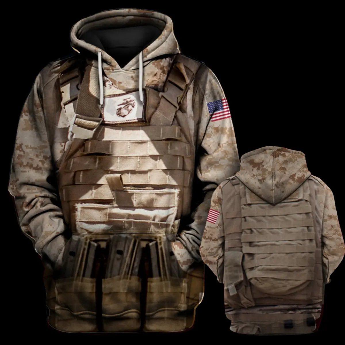 Us Marines Combat Hoodie 1