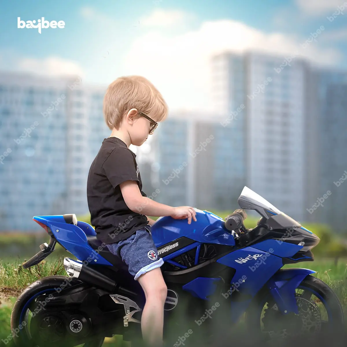 Ninja Kids Battery Operated Bike With Led Lights, Music & Usb 2
