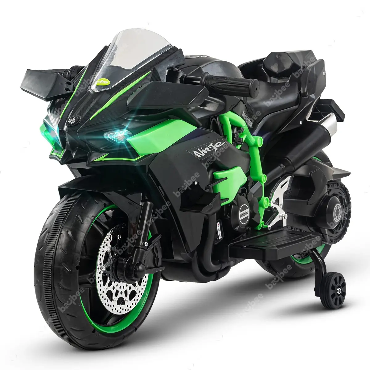 Ninja Kids Battery Operated Bike With Led Lights, Music & Usb 2