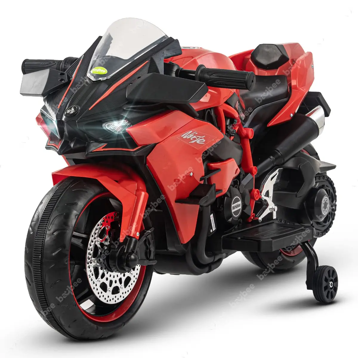 Ninja Kids Battery Operated Bike With Led Lights, Music & Usb 3