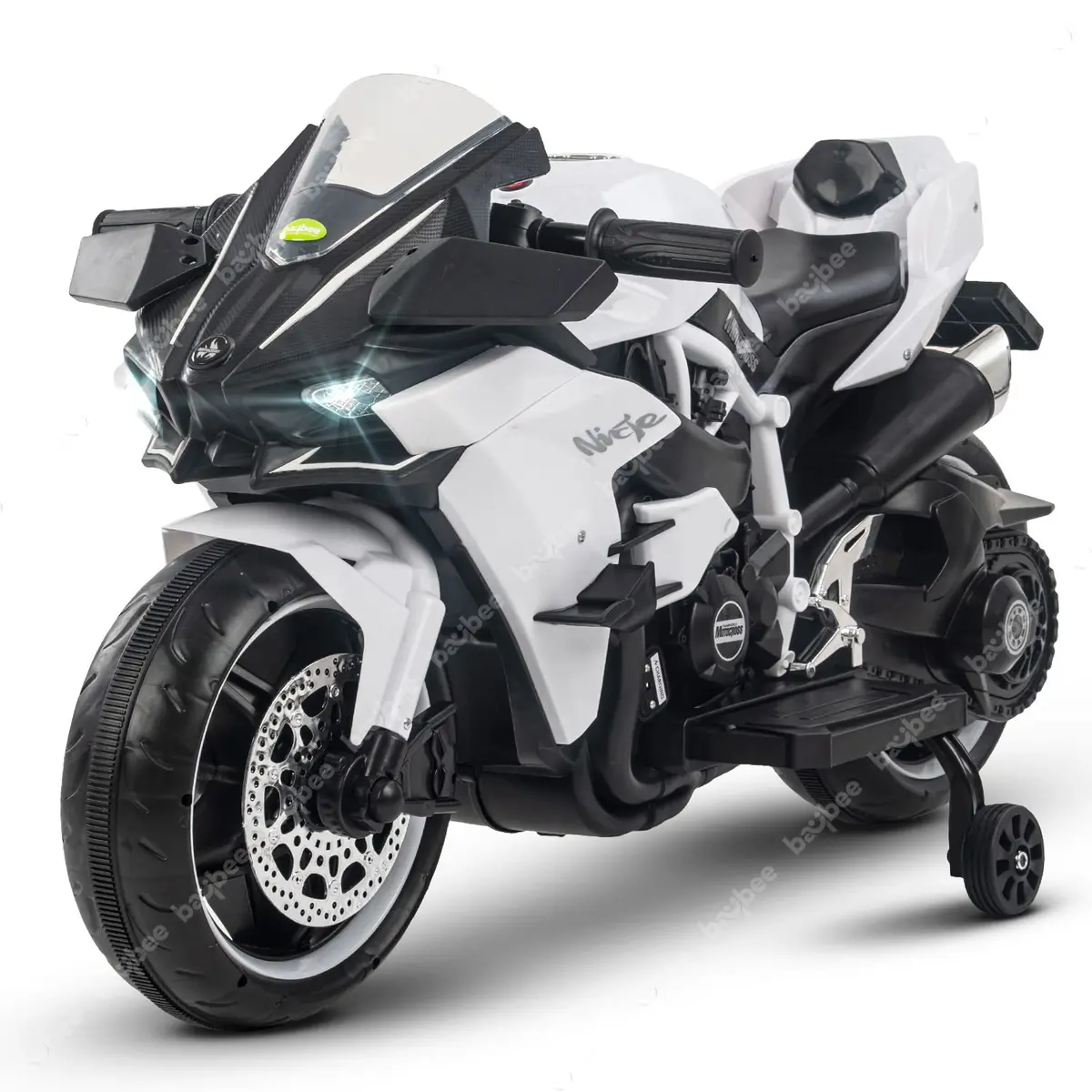 Ninja Kids Battery Operated Bike With Led Lights, Music & Usb 4