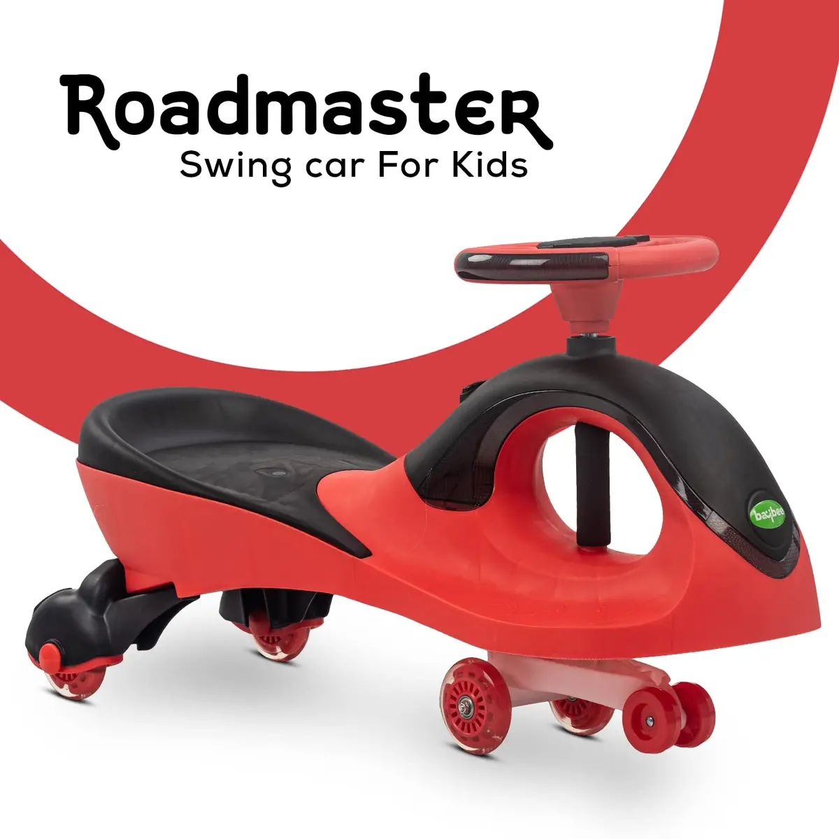 Baby Swing Cars For Kids Magic Car With Steering Led Pu Wheels, Music Twister Car For Boys/Girls 2
