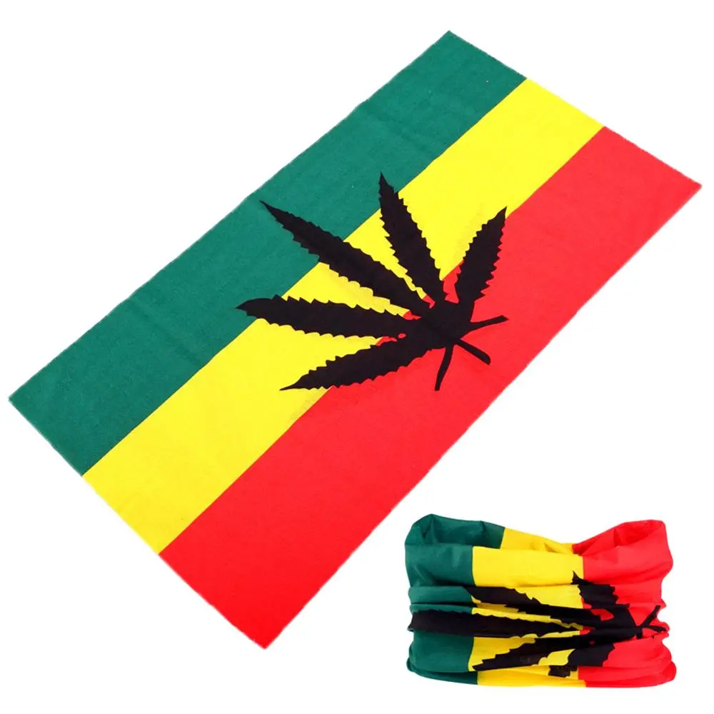 Reggae Pot Leaf Multi Function Seamless Bandana Wrap Gaiter 1