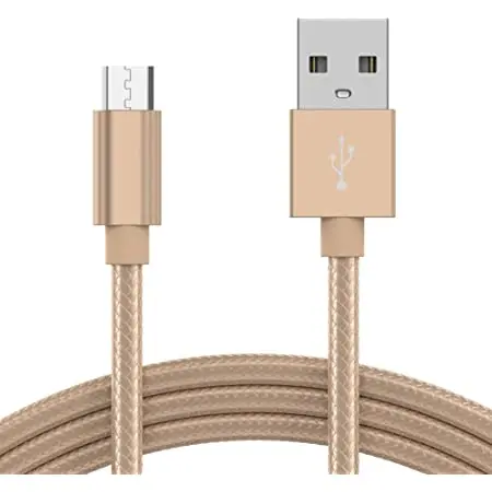 6 Foot Cloth Micro Usb Braided  Charger Cord ( Sold By The Piece ) 1