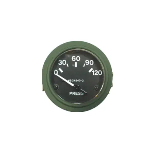 New M37/M43 Late 24 Volt Oil Pressure Gauge -120 Lb - Packard Connectors - Ms 24540-2 1