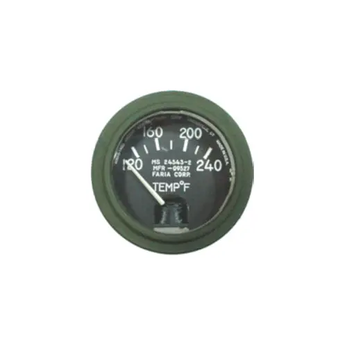 New 24 Volt Late Engine Temp Gauge - 240 Degree - Packard Connectors - Ms 24543-2 1