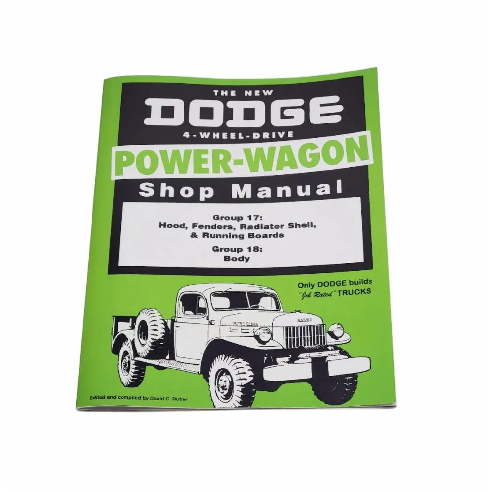 The New Dodge 4-Wheel-Drive Power Wagon Shop Manual Group 17 & 18 - Nbk-376 1