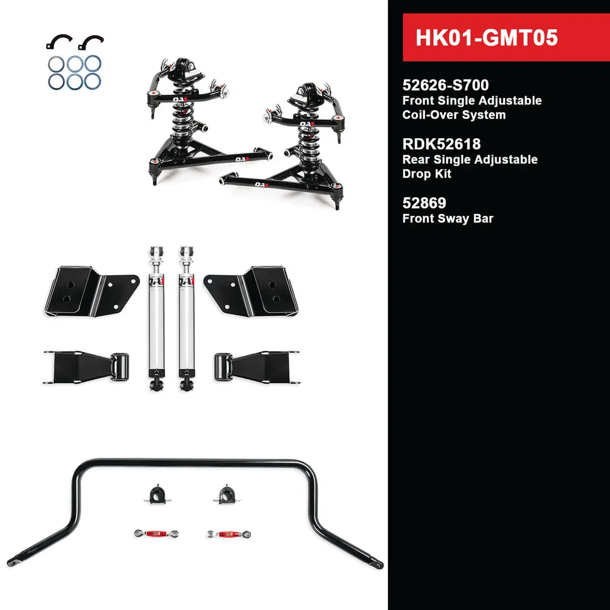 Qa1 Level 1 Full Vehicle Handling Kit, 99-06 Silverado/Sierra 1500 2Wd Hk01-Gmt05 / 06 1