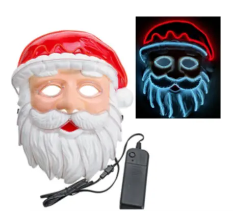 Wearable Light Up Led Santa Claus Mask (Sold By The Piece) 1