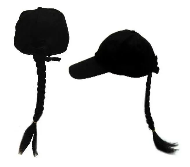 Black Braid Baseball Hat 1