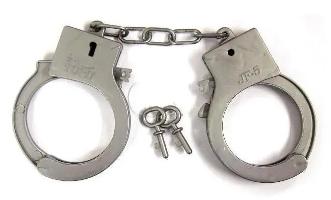 Grey Plastic Handcuffs With Keys 1