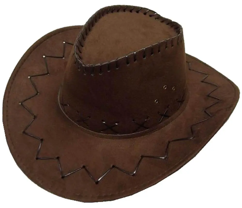 Dark Brown Heavy Leather Style Cowboy Hat 1