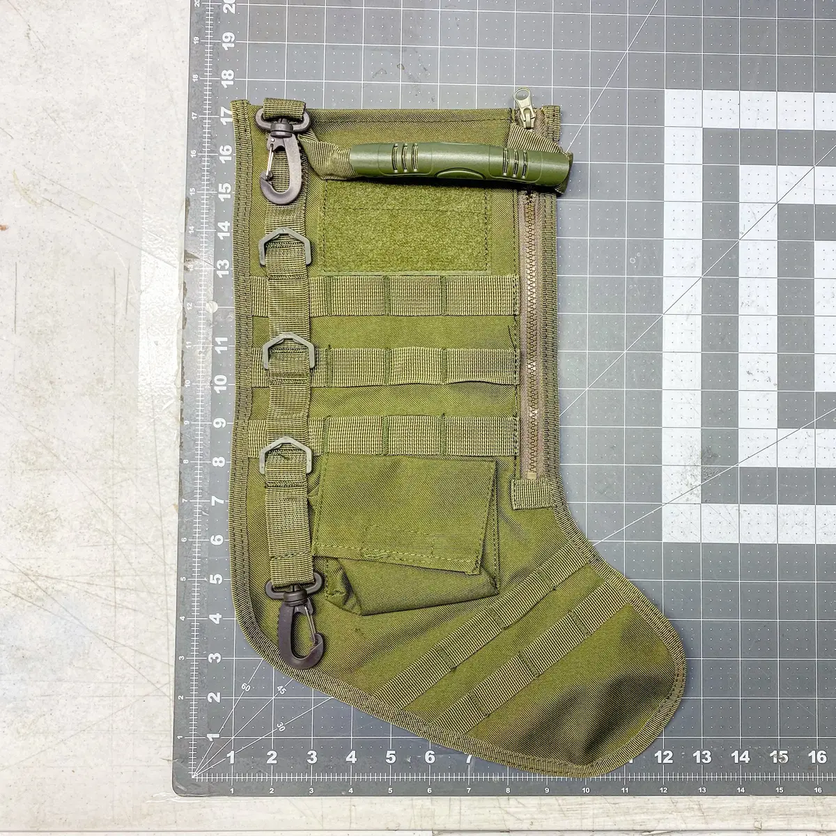 Tactical Military Style Christmas Stocking With Zippers And Pockets! 2