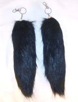 Black Fox Tail Key Chains 1