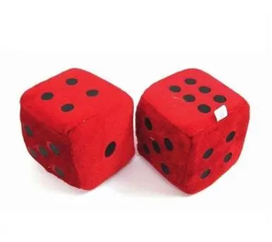 Large Red Plush 3 Inch Dice 1