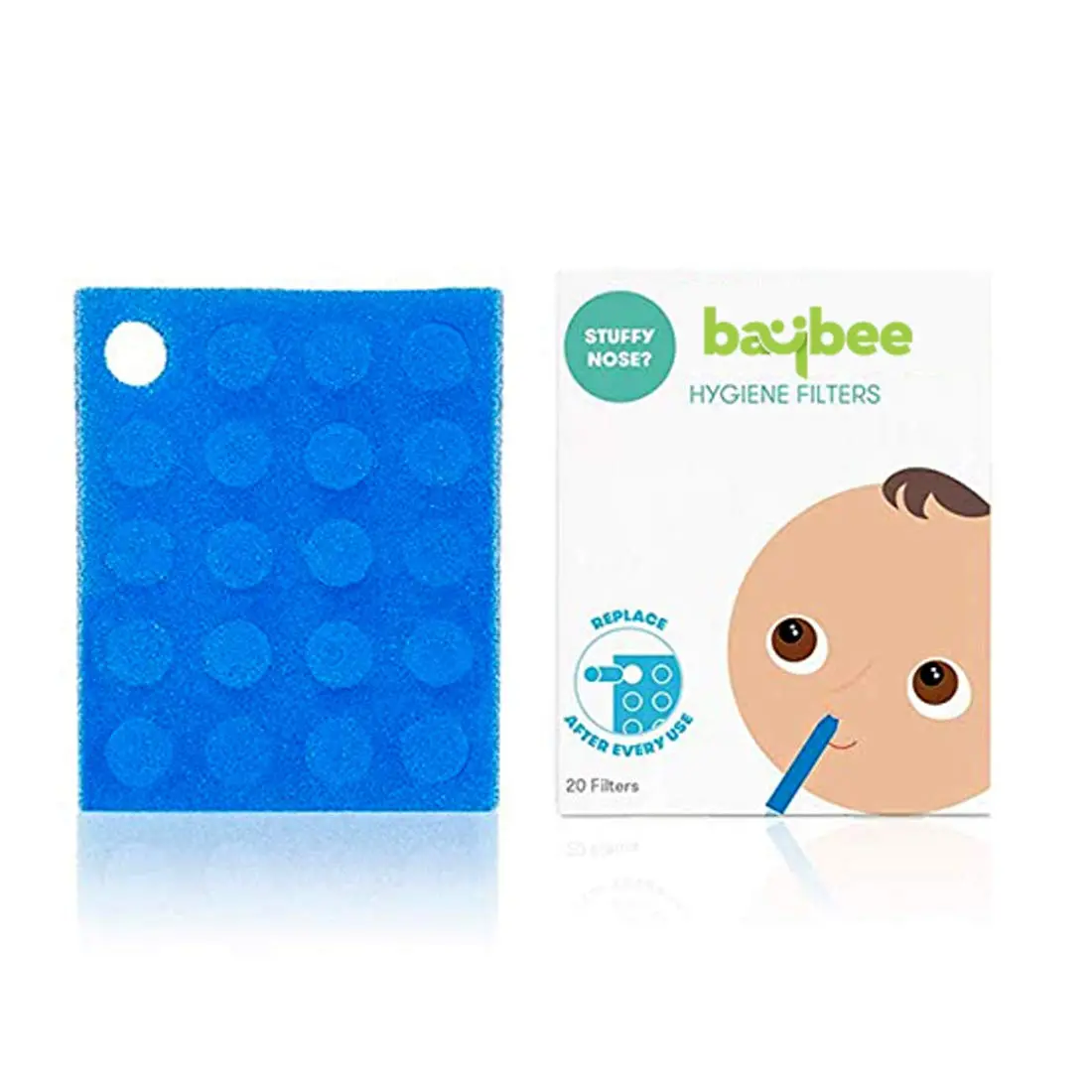 Nasal Aspirator Filter For Baby Nose Cleaner - 20 Replacement Filters For Infants And Toddler (Blue) 1