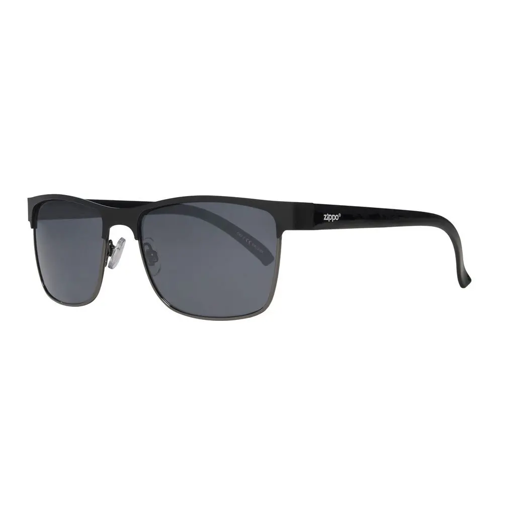 Black Semi-Rimless Sunglasses 1