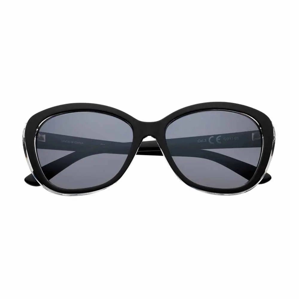 Black Polarized Oval Sunglasses 1